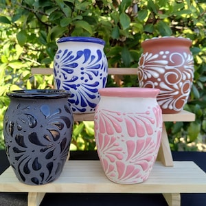 Mexican Cantaritos / Cantarito Cups / Handmade Mexican Mugs / Mexican Pottery / Cielito Lindo Mugs / Mexican Mugs.