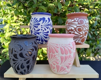 Mexican Cantaritos / Cantarito Cups / Handmade Mexican Mugs / Mexican Pottery / Cielito Lindo Mugs / Mexican Mugs.