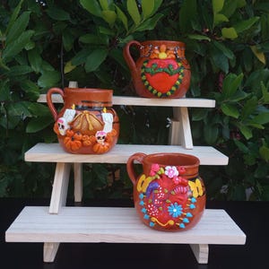 Handmade polymer clay mug / Ceramic Artisanal Mug / Mexican mugs / Clay cups / Mexican art, Mexican kitchen, Mexican gifts / Mexican Pottery
