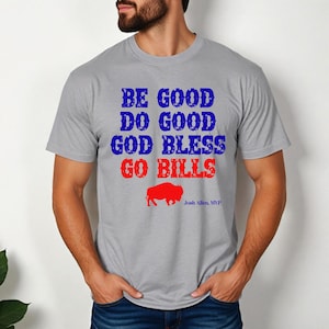 Bills T-Shirt, Go Bills Tee, Red White and Blue, Sports Fan Gift, Football Lover Shirt, Unisex Heavy Cotton Tee