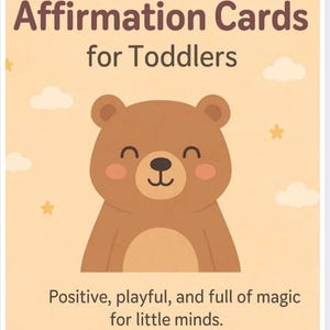 Tarjetas de afirmación para niños pequeños con plan de acción / Actividades de mentalidad positiva para niños / Imprimible para fomentar la confianza