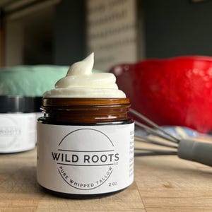 PURE Whipped Tallow | Organic Grass-fed | Tallow Balm | Tallow Cream | Tallow Moisturizer | Natural Skincare