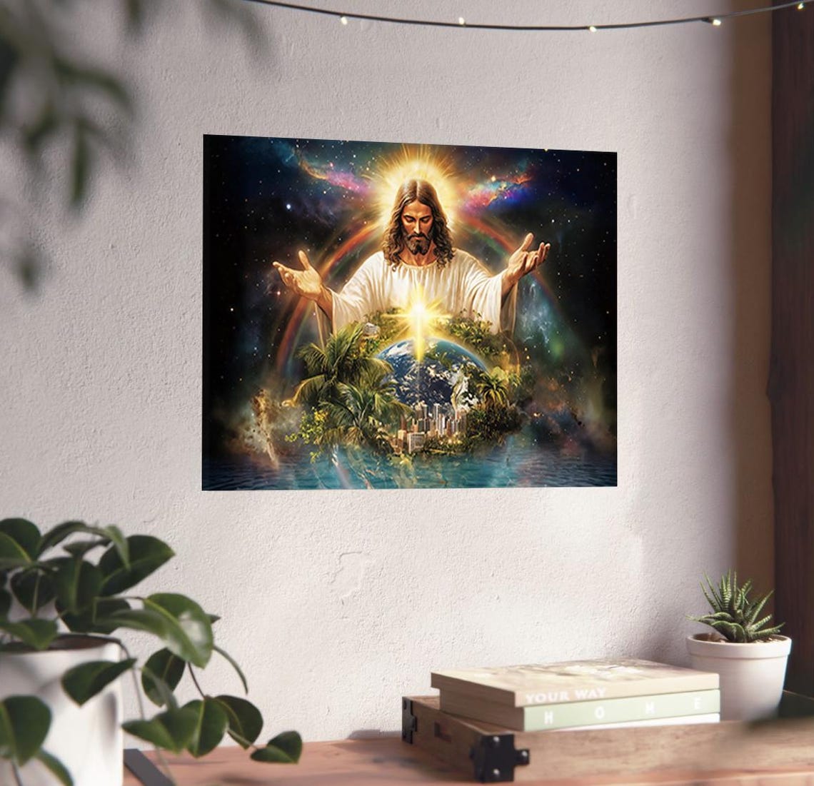 Celestial Jesus Prints - Spiritual Home Decor, Jesus Christ Art, Living ...