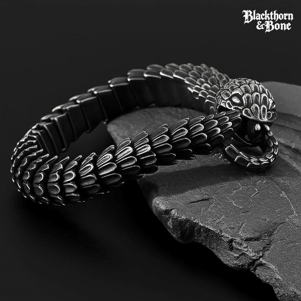 Mens snake bracelet - Etsy 日本