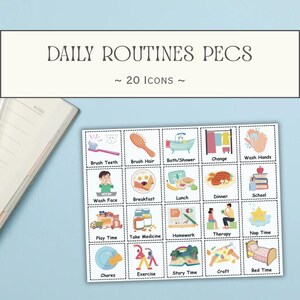 Rutinas diarias editables Íconos PECS / Tarjetas de comunicación / Tablero de comunicación / Comunicación visual / Recursos de educación especial