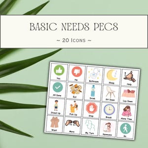 Ícones PECS editáveis para necessidades básicas | Comunicação não verbal | Quadro de comunicação | Comunicação visual | Recursos de educação especial