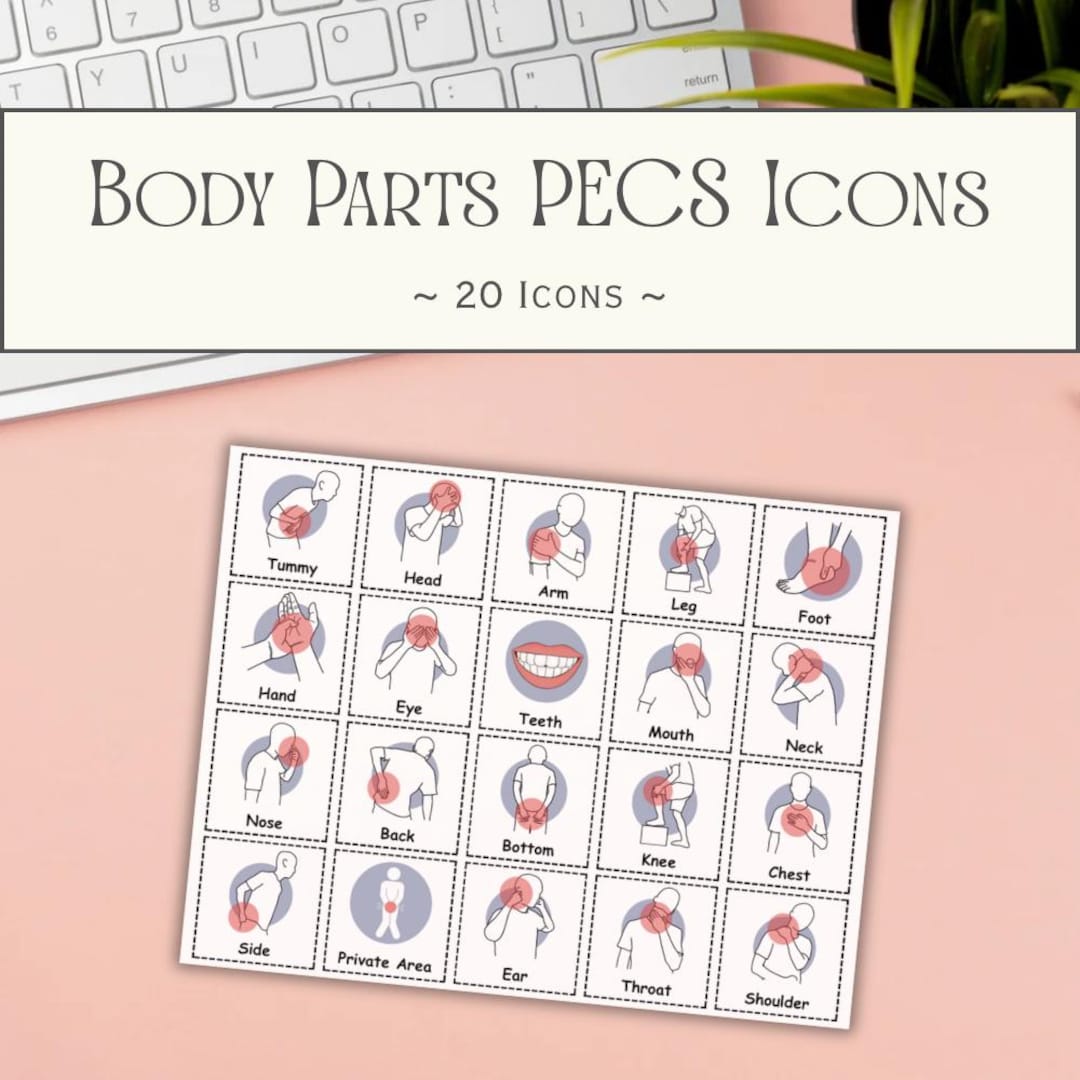 Editable Body Parts PECS Icons | Nonverbal Communication ...
