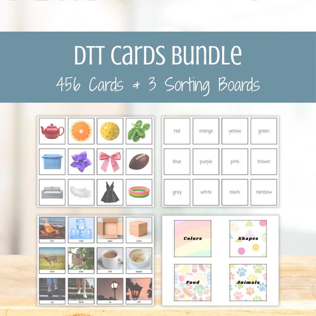 DTT Picture Cards Bundle — Real Photos for ABA Programs, Therapy ...