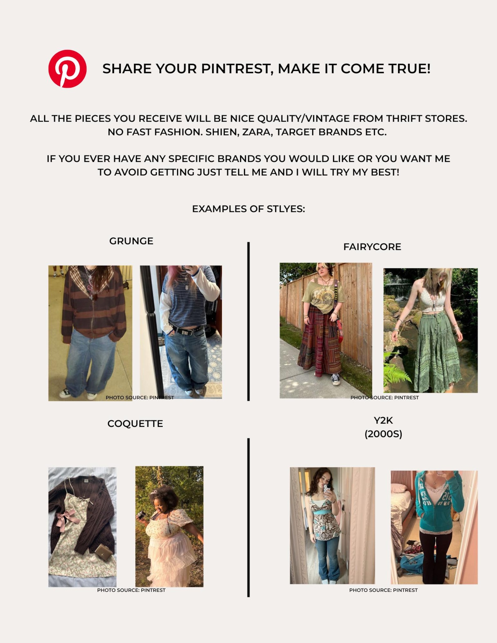 Unisex Thrifted Personalized Style Bundle Curated From Pintrest Board ...