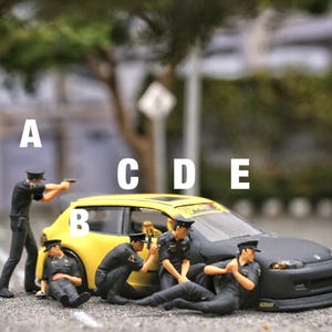 Miniature Figur Polizei Action-Maßstab 1/64 oder 1/87 für Diecast oder Diorama