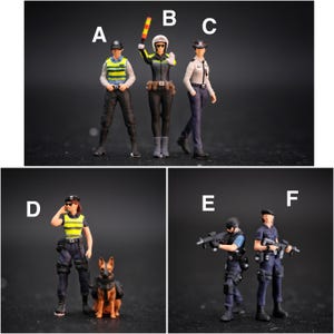 Miniatur Polizei Maßstab 1/64 oder 1/87 für Diecast oder Diorama