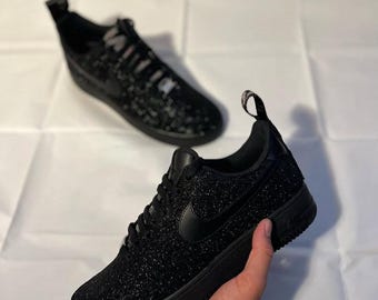 Custom Black Glitter Air Force 1, Custom Air Force 1, Custom Bling Air Force 1, All Sizes Available