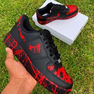 Custom Red platter Air Force 1, Custom Air Force 1, Custom Red Air Force 1, All Sizes Available