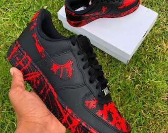 Custom Red platter Air Force 1, Custom Air Force 1, Custom Red Air Force 1, All Sizes Available
