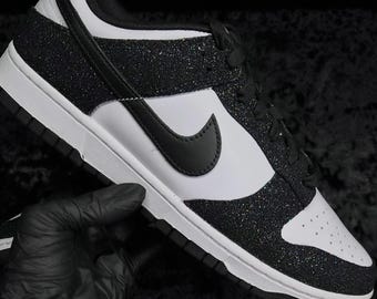 Custom Black Glitter Dunks, Custom Dunks, Custom Glitter Dunks, Custom Bling Dunks, All Sizes Available