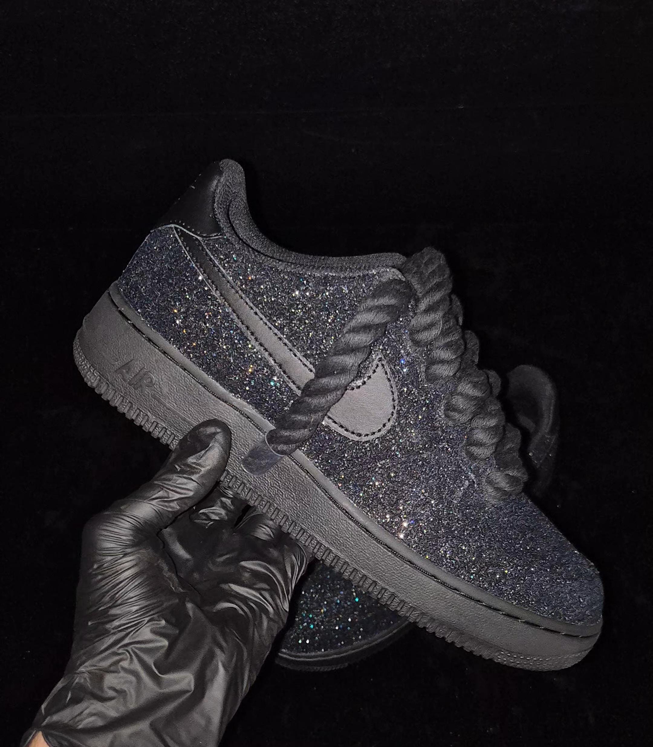 Black Glitter Air Force 1 - Etsy