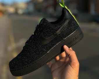 Custom Black Glitter Air Force 1, Custom Air Force 1, Custom Bling Air Force 1, All Sizes Available