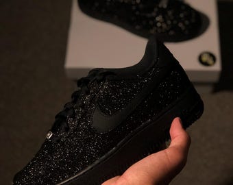 Custom Black Glitter Air Force 1, Custom Air Force 1, Custom Glitter Air Force 1, Custom Bling Air Force 1, All Sizes Available