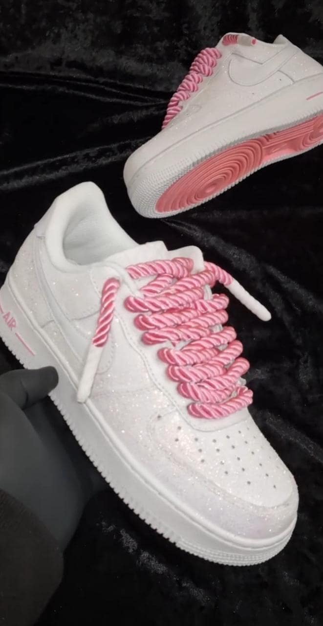 Pink air forces rope laces - Etsy 日本