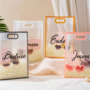 Custom Bridesmaid Gift Bag,Wedding Gift Bag with Name,Personalized Gift Bag,Bridal Party Gift Bag,Welcome Gift Bag,Birthday Gift Bag for Her