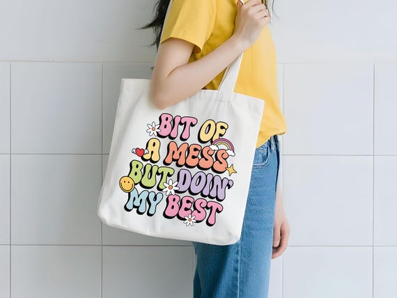 Mental Health Png,Trending Png,Funny Anxiety Clipart Design Png,Motivational Quote Png,Bit of a Mess but Doing My Best,Digital Download