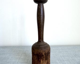 Vintage/Antique Dark Brown Wooden Masher