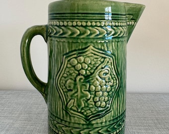 Vintage Green McCoy Pottery Pitcher, 1930’s, Nelson McCoy Pottery