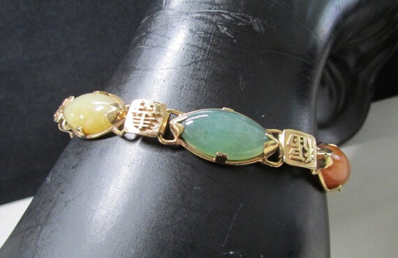 Vintage Estate Mings of Honolulu 14K Gold Calligraphy Marquise Cut