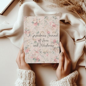 A Grandma&#39;s Journal of Love and Milestones - Grandchildren memory Hardcover Journal,Gift for Grandma,grandmother story, Family Keepsake