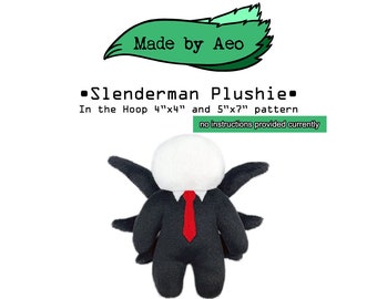 ITH DIGITAL PATTERN - Slenderman Plushie! - In The Hoop Machine Embroidery Pattern for 4x4 and 5x7 hoops - includes creative license!