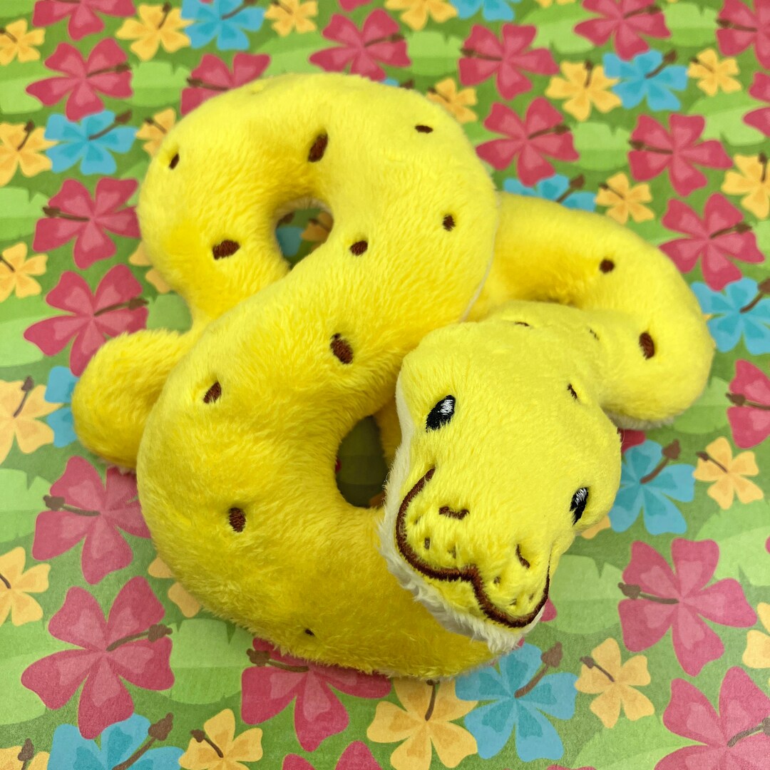 Banana Ball Python Plush Design is Made by Aeo Etsy