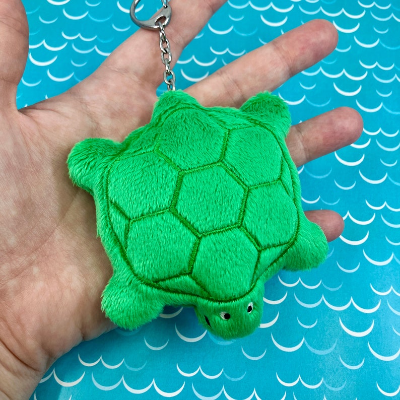 Turtle Sandbox plushie keychain Designed by Made by Aeo image 3