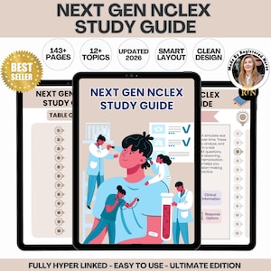 Hyperlinked Complete Nclex Study Guide Bundle, Nclex Cream Sheet, Mark Klimex Notes, Nclex Rn Study Guide, Nclex Prep, Nclex Pn Study Guide