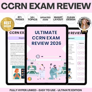 Hyperlinked CCRN Complete Review Guide | Critical Care Certification AACN | ICU Nursing Notes | Hemodynamics Study Guide | Blueprint