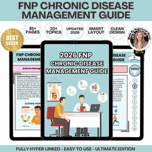 Hyperlinked FNP Chronic Disease Management Guide | Comprehensive Digital Study Guide for Nurse Practitioners | Chronic Illness Management