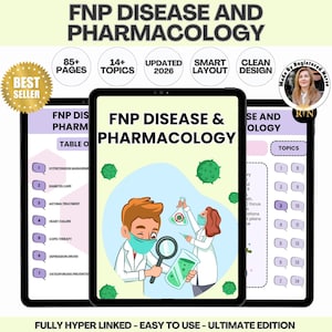 Hyperlinked FNP Review Study Guide for Family Nurse Practitioner Board Exam Disease and Pharmacology
