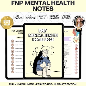 Hyperlinked Fnp Mental Health Notes, FNP Study Guide, FNP Nervous System, Nurse Practitioner Clinical Guide and Notes Complete FNP