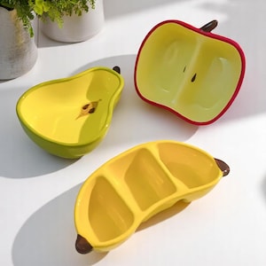 Fruit Shaped Mini Ceramic Dish – Creative Snack Plate for Sauces, Seasonings & Kitchen Tableware Decor