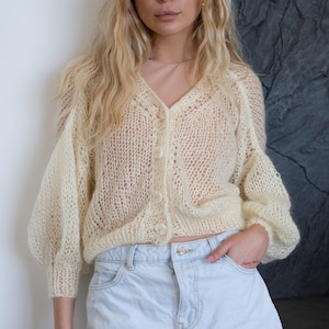 Mohair Cardigan Women, Mohair Sweater, Wool Jacket Women, Hand knitted Sweater, Mohair Jacket Hand-Knitted, Wool Sweater, Kidmohair Sweater