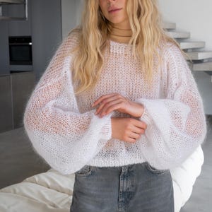 Mohair Sweater Women, Mohair Bridal Sweater, Wool Sweater Women, Hand knitted Sweater, Knitted Bridal Wrap Wedding, Kidmohair Sweater