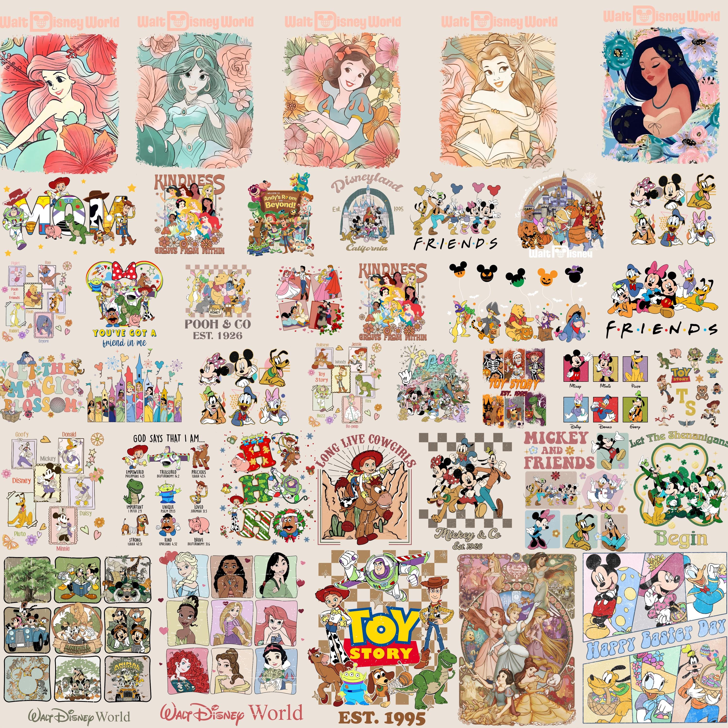 100+ Disney All Character Png Bundle, Mickey and Friends Png, Disney Princess Png, Pooh and Friends Png, Toy Story Png, Disneyland Trip Tee