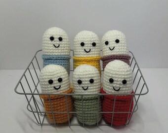 Crocheted Chill Pill – Handmade Plush Stress Reliever