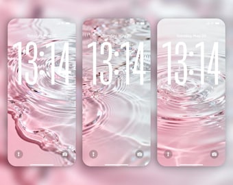 Roze strand mobiele achtergronden | Telefoonachtergrond | esthetisch behang | Meisjesachtig behang | minimaal behang | Directe download