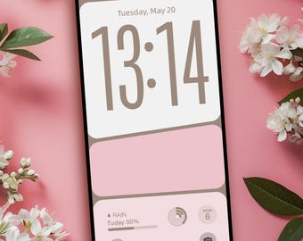 Pink Wallpaper | Minimalist Wallpaper | iPhone & Android Wallpaper | Modern Design | Instant Download | Digital Download | Phone Wallpaper