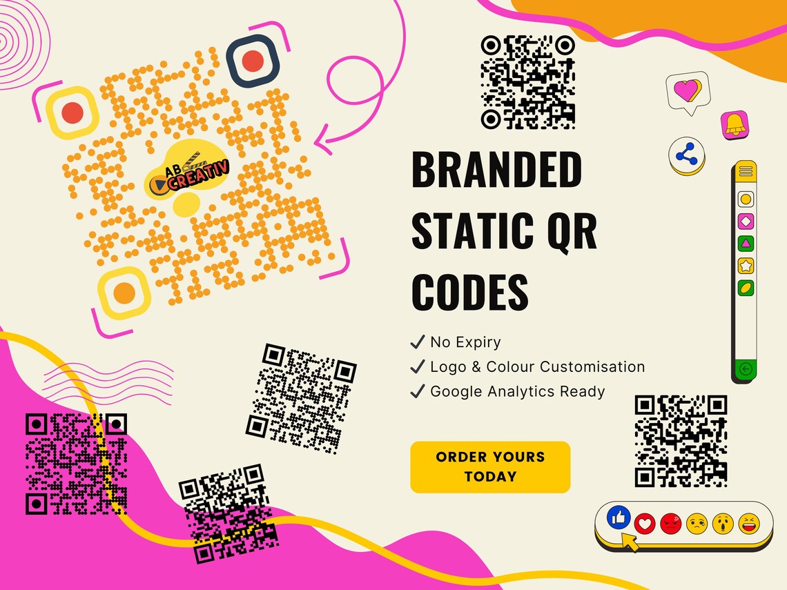 Branded QR Code Design – Custom Static QR Codes With Logo, Colours ...