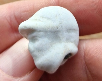 RARE JOCKEY'S HEAD | Scottish Porcelain | Sea Worn | Pendant Supplies | Antique | Scottish Beach Finds (11766)
