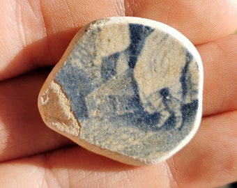 LEGS | Blue Sea Pottery Shard | Pendant Supplies | Scottish Beach Finds (10831)