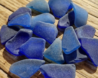 BLUE JEWELLERY SUPPLIES | Sea Glass Set | 30g | Natural Sea Glass Shards | Sea Worn Jewelry Supplies | Scottish Beach Finds (11655)