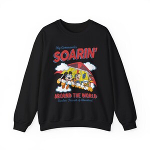Disneyland Soarin Graphic Crewneck Sweatshirt Unique Design Sweatshirt, Retro Vintage Style Sweatshirt