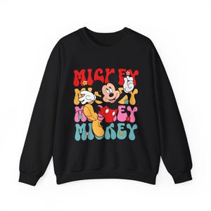 Mickey Disney Graphic Crewneck Sweatshirt Unique Design Sweatshirt, Retro Vintage Style Sweatshirt